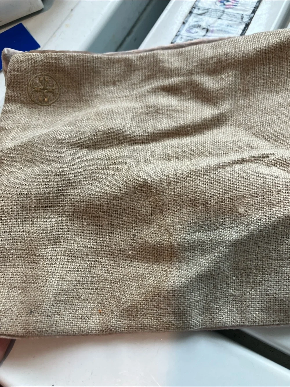 Tory Burch burlap and velvet women’s scarf damaged